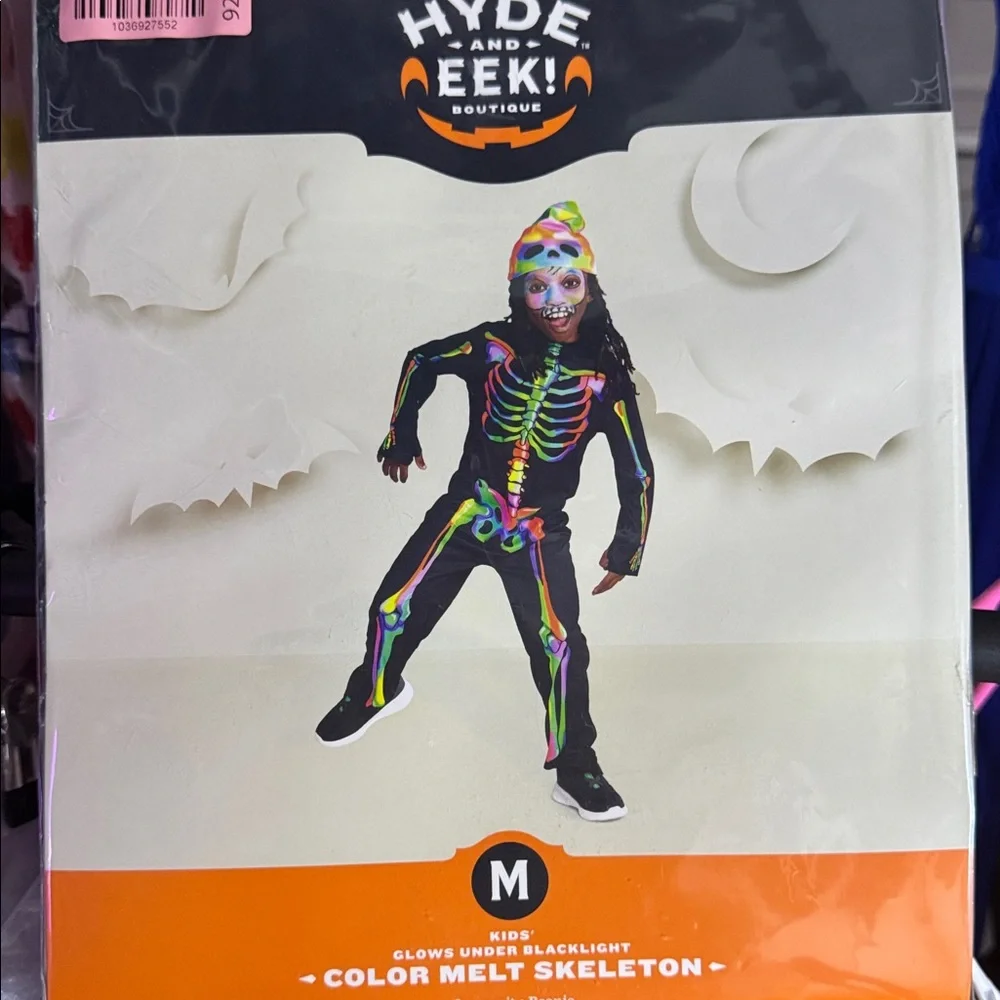NWT‎ Hyde & Eek! Kids Color Melt Skeleton Costume – Medium